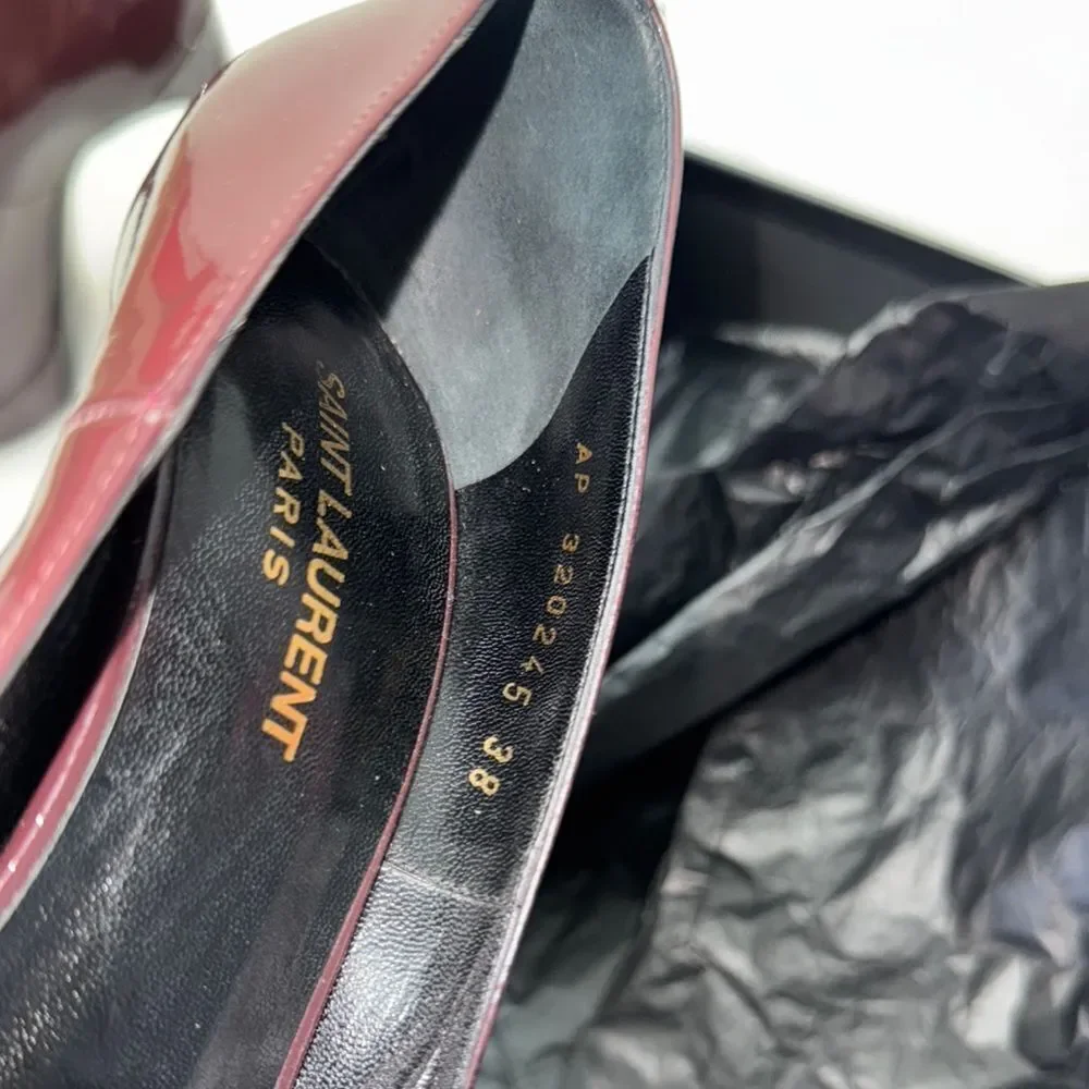 🔥Saint Laurent Paris  Blown Heels Elegant Design Sz 8 USA 38eu New in box - Picture 7 of 10